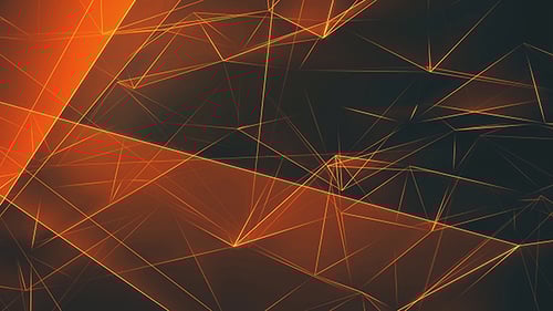 Futuristic Data Network with Glowing Geometric Lines