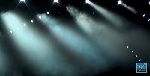 Stage Lights and Smoke Creating an Abstract Scene