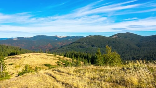 Mountain Landscape with a Clouds and Shadows