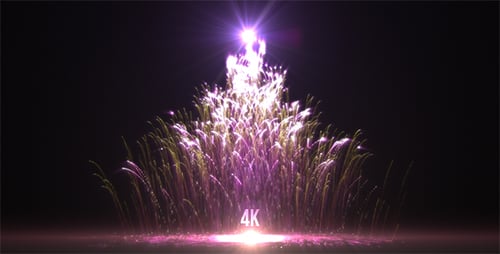 Energetic Neon Light Particle Reveal Transition