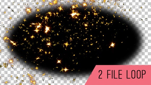 Sparkling Golden Stars Celebration Overlay
