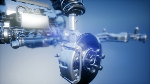 Detaillierter Automotor und andere Teile