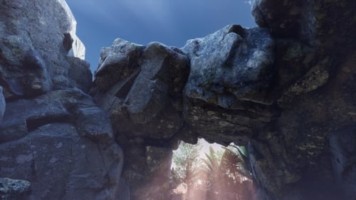 Sonnenlicht in der geheimnisvollen Höhle
