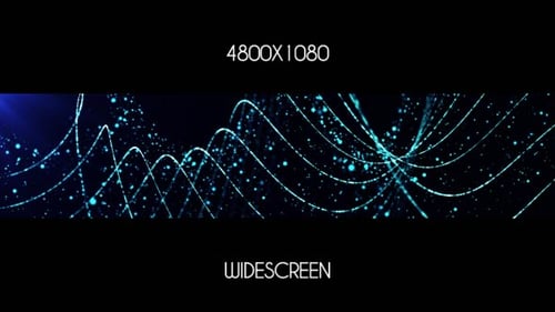 Dynamic Glowing Wavy Lines and Particles Abstract Background