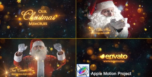 Elegant Christmas Photo Slideshow with Glowing Text and Festive Snowflakes