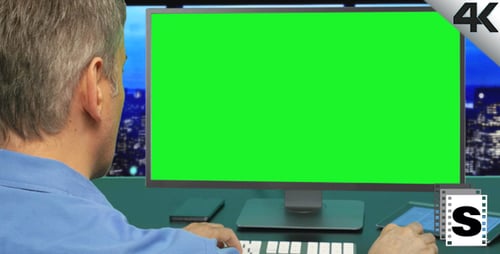 Moniteur à écran vert