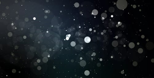 Abstract Animated White Particles Bokeh Light Background