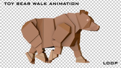 Toy Bear Walk Animation