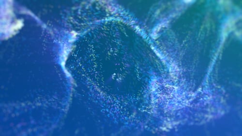 Abstract Flowing Particle Digital Background Looping Animation