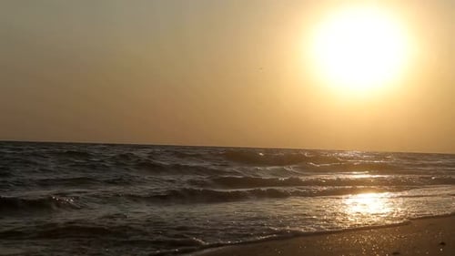 Sunset on the Sea: red, scalding