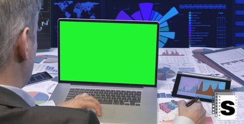 Grüner Bildschirm für Unternehmen