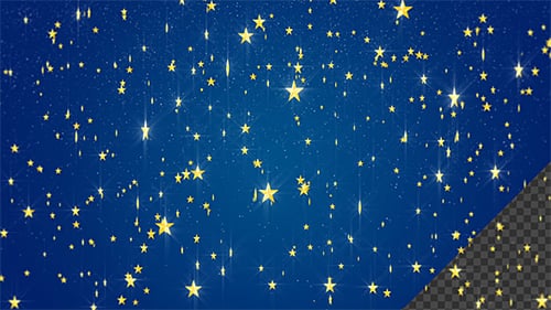 Falling Gold Stars Festive Celebration Loop Background