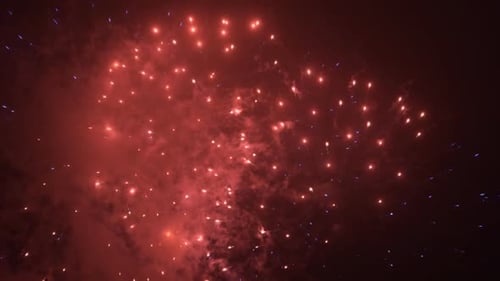 Brilliant Fireworks Exploding in the Night Sky