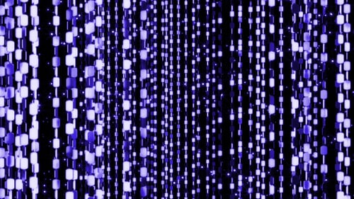 Shimmering Purple Vertical Grid Particles Abstract Background