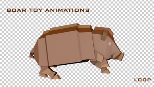 3D Wildschwein mit niedrigem Poly-Gehalt