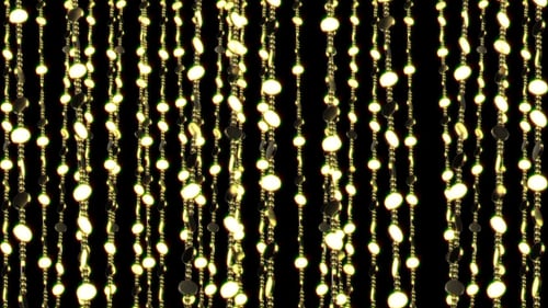 Falling Golden Glitter Curtain Loop Background