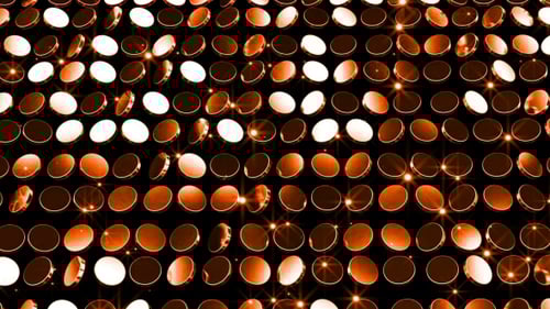 Abstract Sparkling Orange Sequins Background Loop