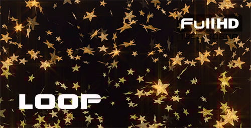 Shiny Golden Stars Falling Celebration Background