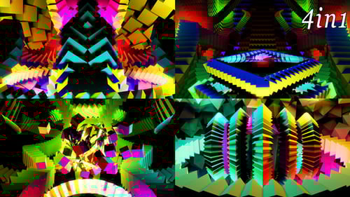 Colored Stage - VJ Loop Pack (4in1)