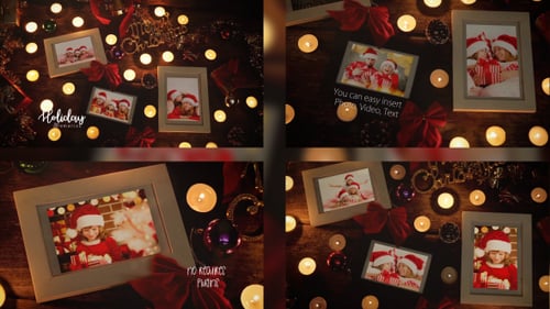 Festive Christmas Photo Slideshow with Holiday Decor