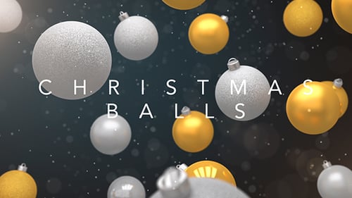 Animated 3D Christmas Balls Falling And Rising Background