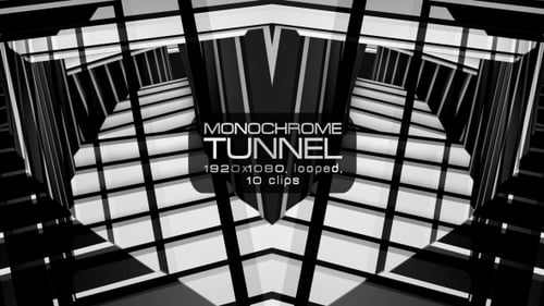 Monochrome Tunnel VJ Pack