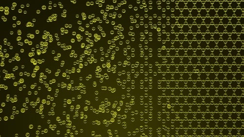 Zusammenstellung einer hexagonalen Molekülstruktur