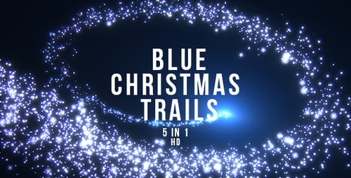 Blaue Weihnachtsstern-Trails