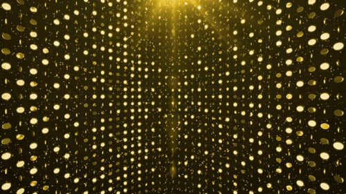 Golden Shimmering Glittering Tunnel Background Loop