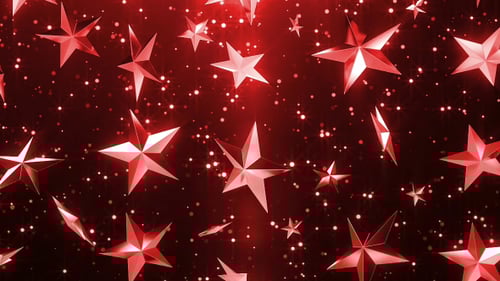 Falling Red Stars Festive Celebration Motion Background