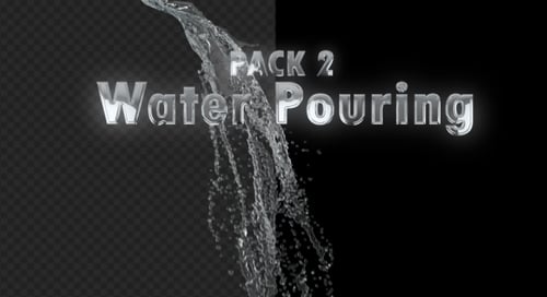 Realistic Pouring Water Fluid Effect