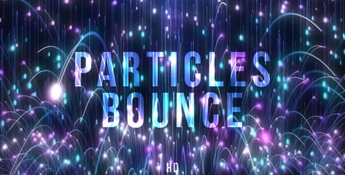 Animated Blue Purple Glowing Particles Background