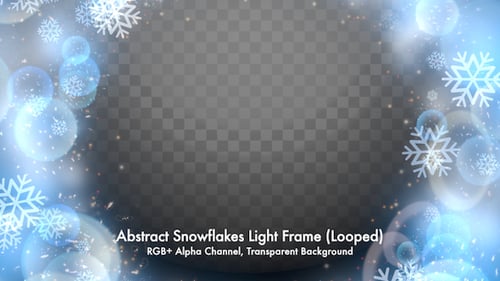 Animated Snowflakes and Bokeh Winter Frame