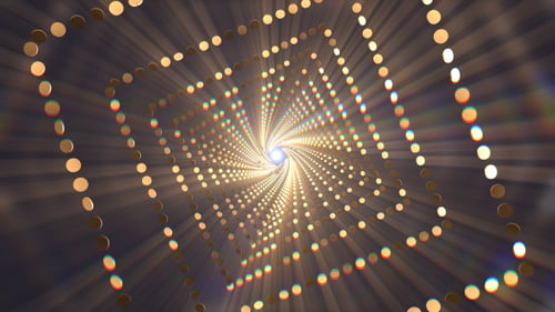 Tunnelschlaufe mit goldenem Glitzer