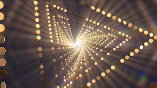 Tunnelschlaufe mit goldenem Glitzer