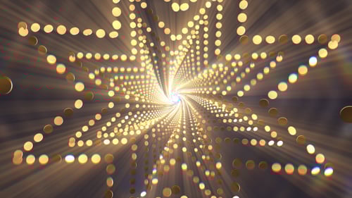 Gold Glitter Tunnel Loop V6