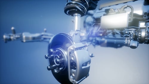 Motor de automóvil detallado y otras partes