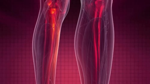 Medical Scan of Human Body Highlighting Pain