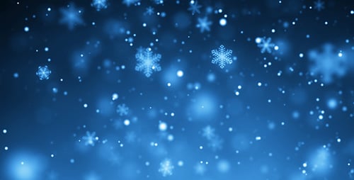 Elegant Falling Snowflakes Winter Background Animation