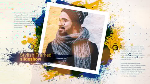 Dynamic Photo Slideshow with Paint Brush Stroke Frames