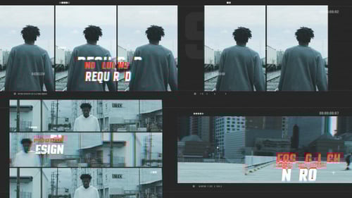 Dynamic Glitch Text Reveal Fast Intro