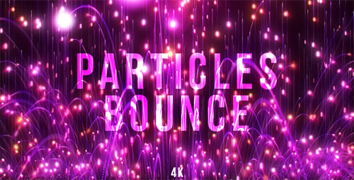Abstract Glowing Purple Particles and Wavy Light Trails