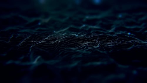 Abstrakte digitale futuristische Bokeh-Sci-Fi-Wasser