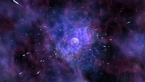 Blauer Nebel-Kugel Hyper Space Beweglicher Hintergrund