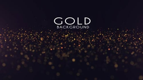 Abstract Golden Glowing Particles Bokeh Loop Background