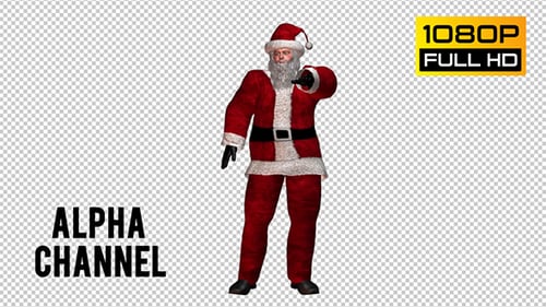 Animated 3D Santa Claus Dancing Festive Character