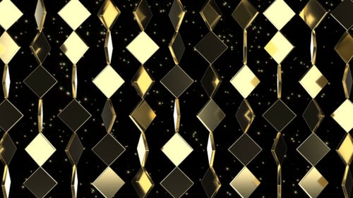 Golden Shimmer Wall with Sparkling Light Flares Background