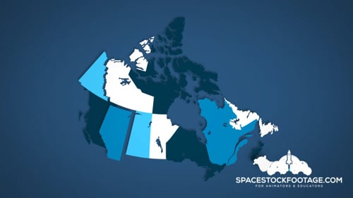 Modern Animated Map of Canada Provinces Reveal