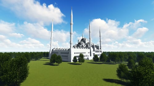 Mosque with Bue sky