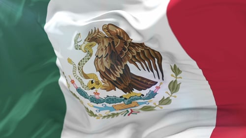 Ondeando la bandera de México